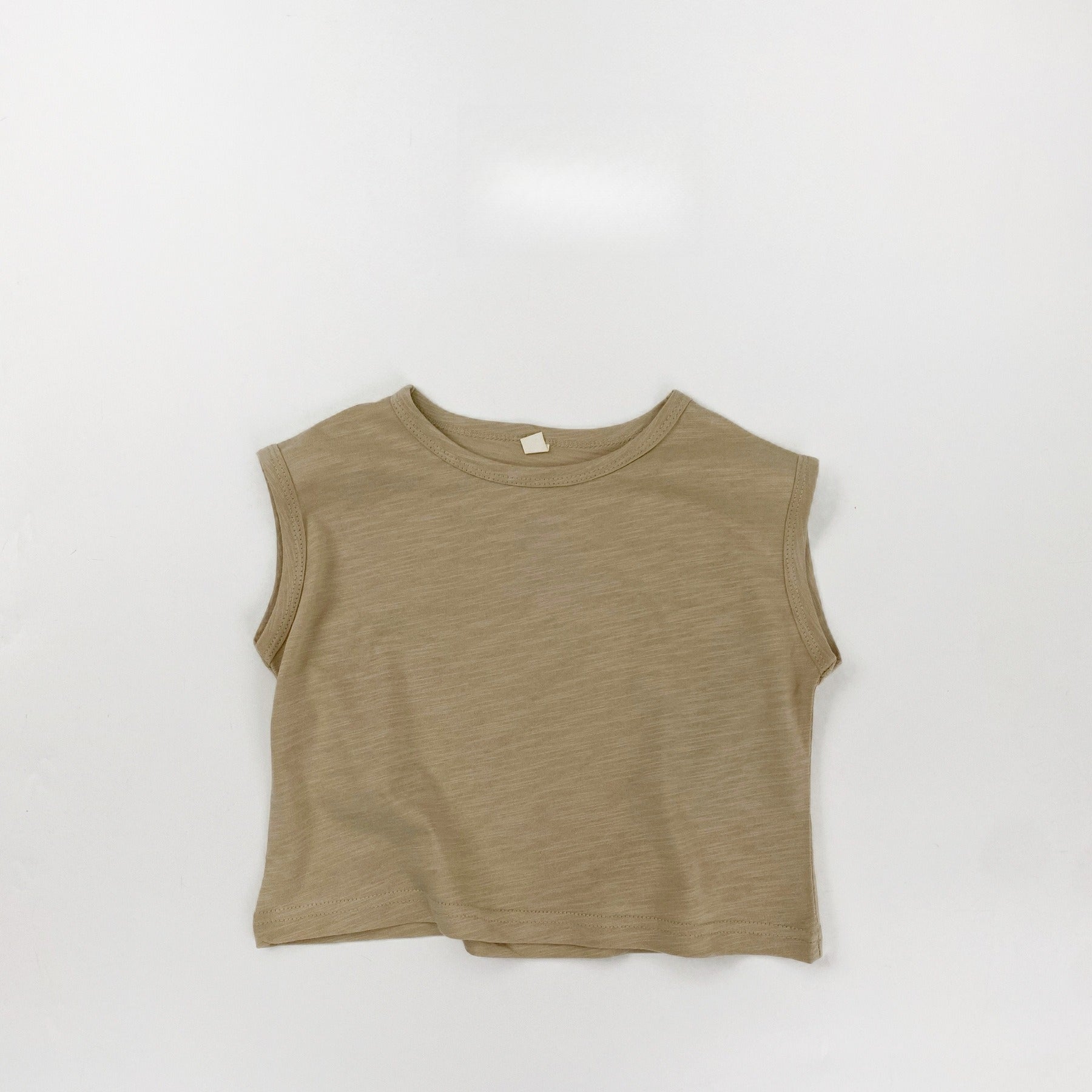 【80-130cm】8色竹節棉透氣寬鬆坎肩上衣