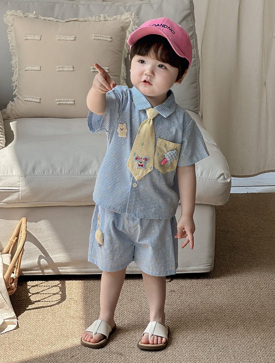 【73-100cm】小紳士領帶套裝
