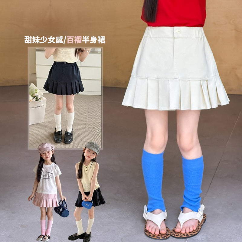【100-170cm】立體壓褶防走光百褶裙
