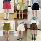 【100-170cm】(9色)水洗棉柔軟基礎韓系簡約休閒短褲
