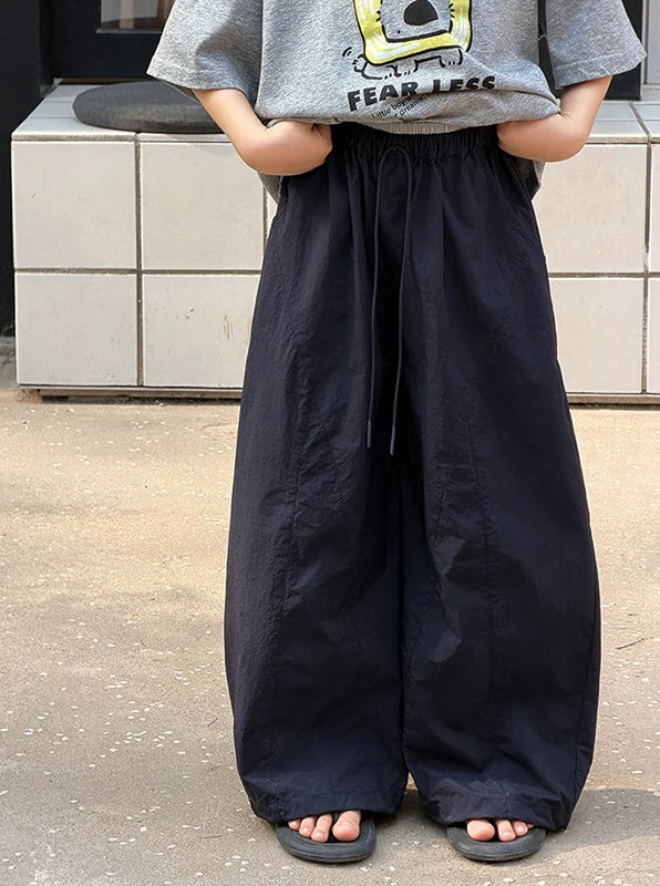 【100-170cm】涼感防潑水可束腳休閒褲