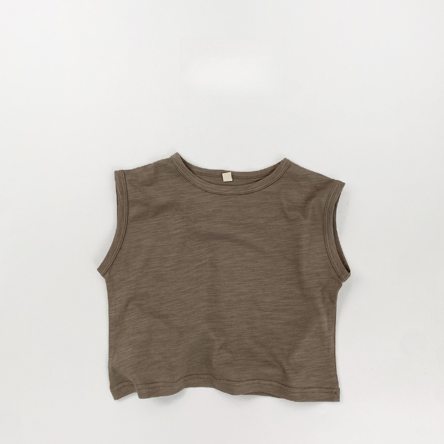 【80-130cm】8色竹節棉透氣寬鬆坎肩上衣