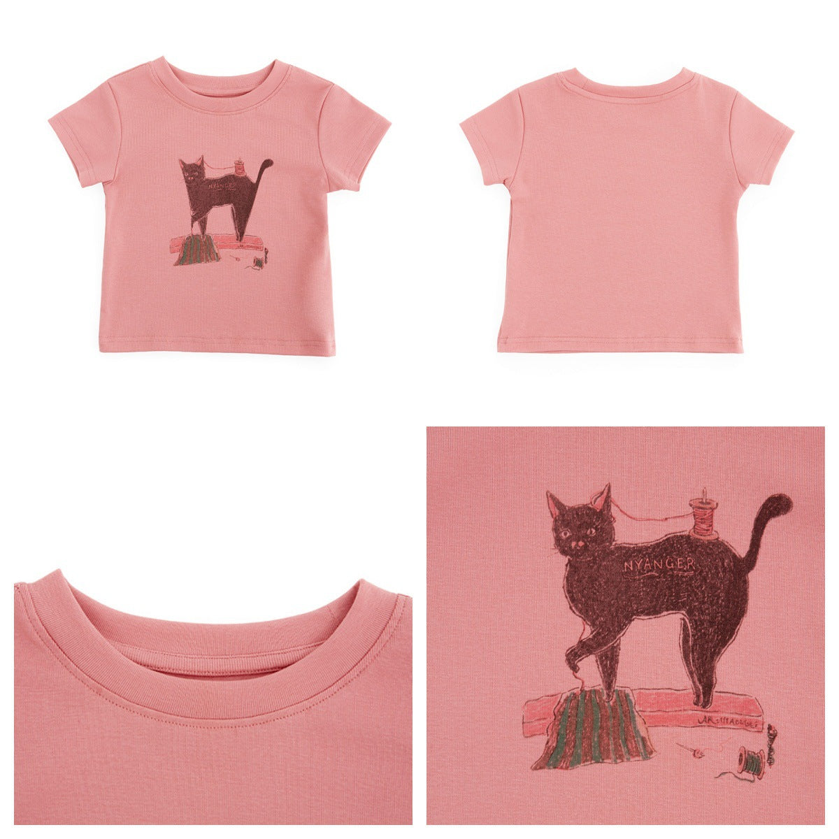 【90-150cm】高彈力修身貓咪打底衣