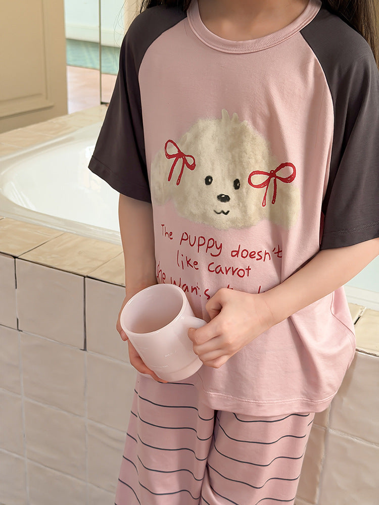 【100-170cm】5色-萊賽爾軟糯垂感彈性居家服套裝