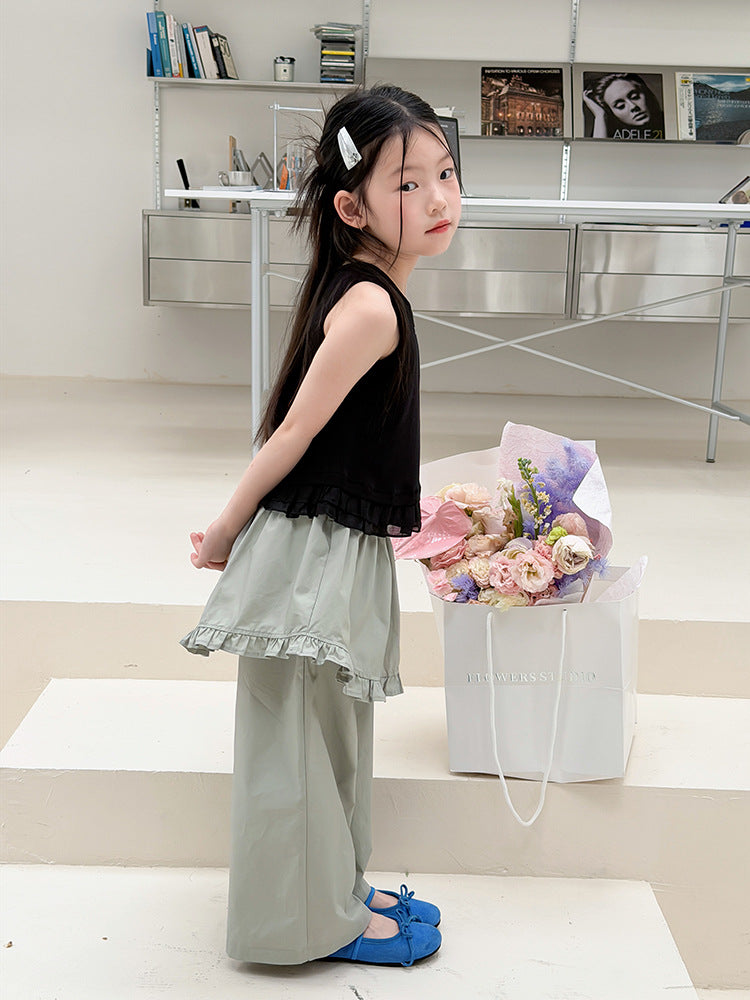 【100-170cm】花邊屁簾裙褲
