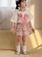 【90-140cm】可愛兔子T全棉短袖上衣