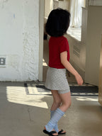 【120-160cm】韓版波點a字裙(防走光)