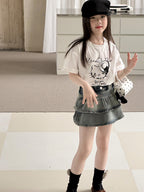 【100-150cm】美式辣妹牛仔百褶裙