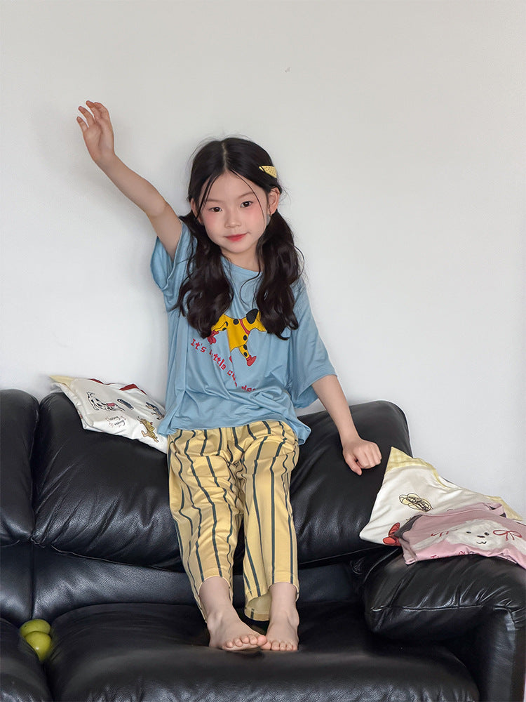 【100-170cm】5色-萊賽爾軟糯垂感彈性居家服套裝