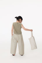 【90-150cm / M.L】【親子裝】日系一字領條紋背心
