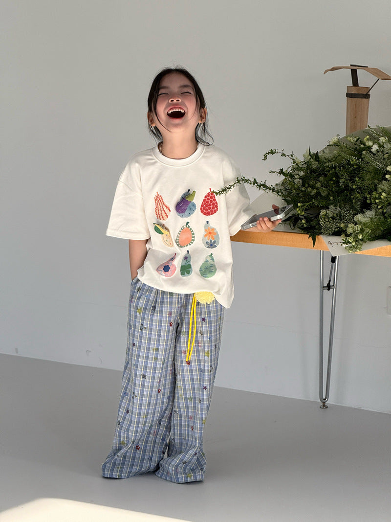 【120-160cm】蔬菜寬鬆T