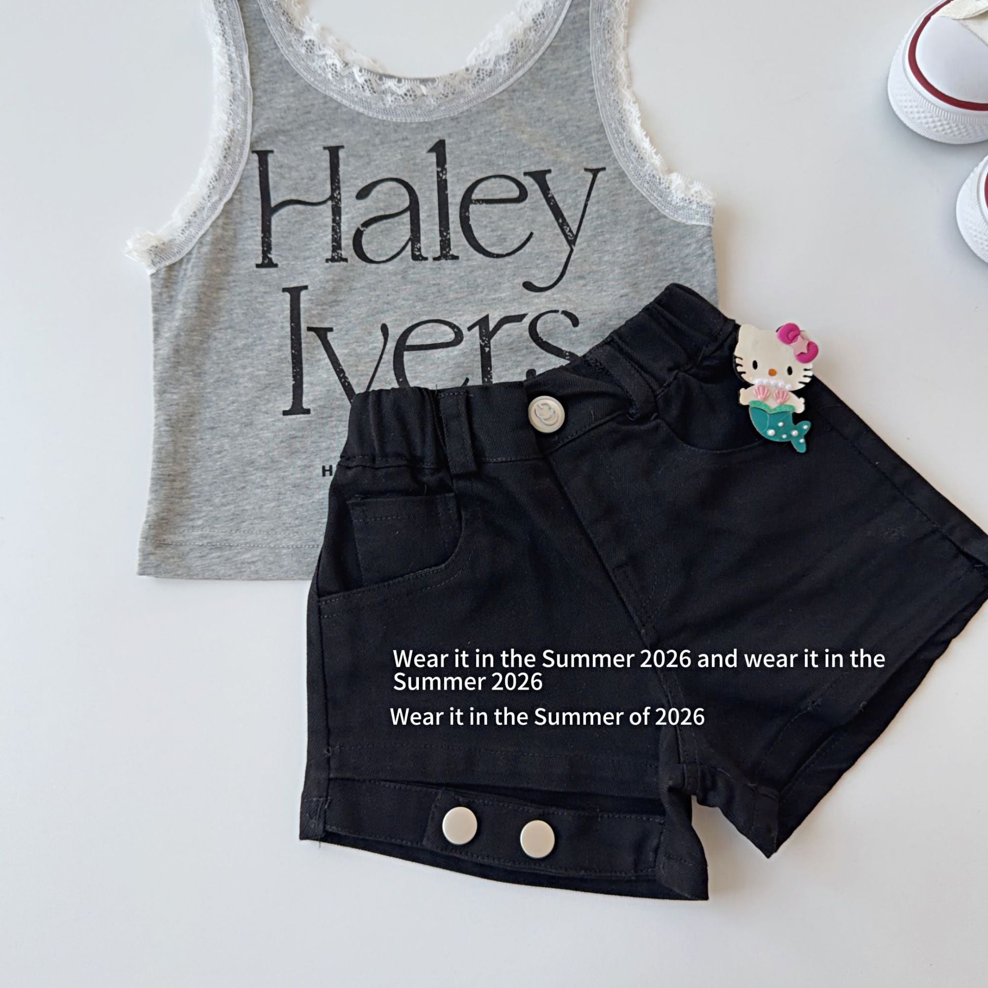 【90-150cm】設計感辣妹修身短褲