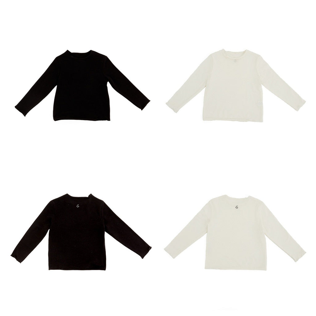 【90-150cm】日系簡約刺繡打底衫