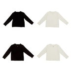 【90-150cm】日系簡約刺繡打底衫