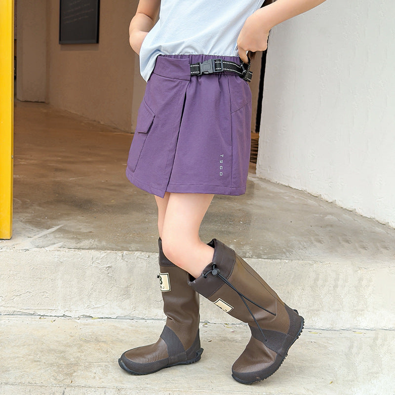 【100-170cm】6色-街頭感百搭工裝A字裙