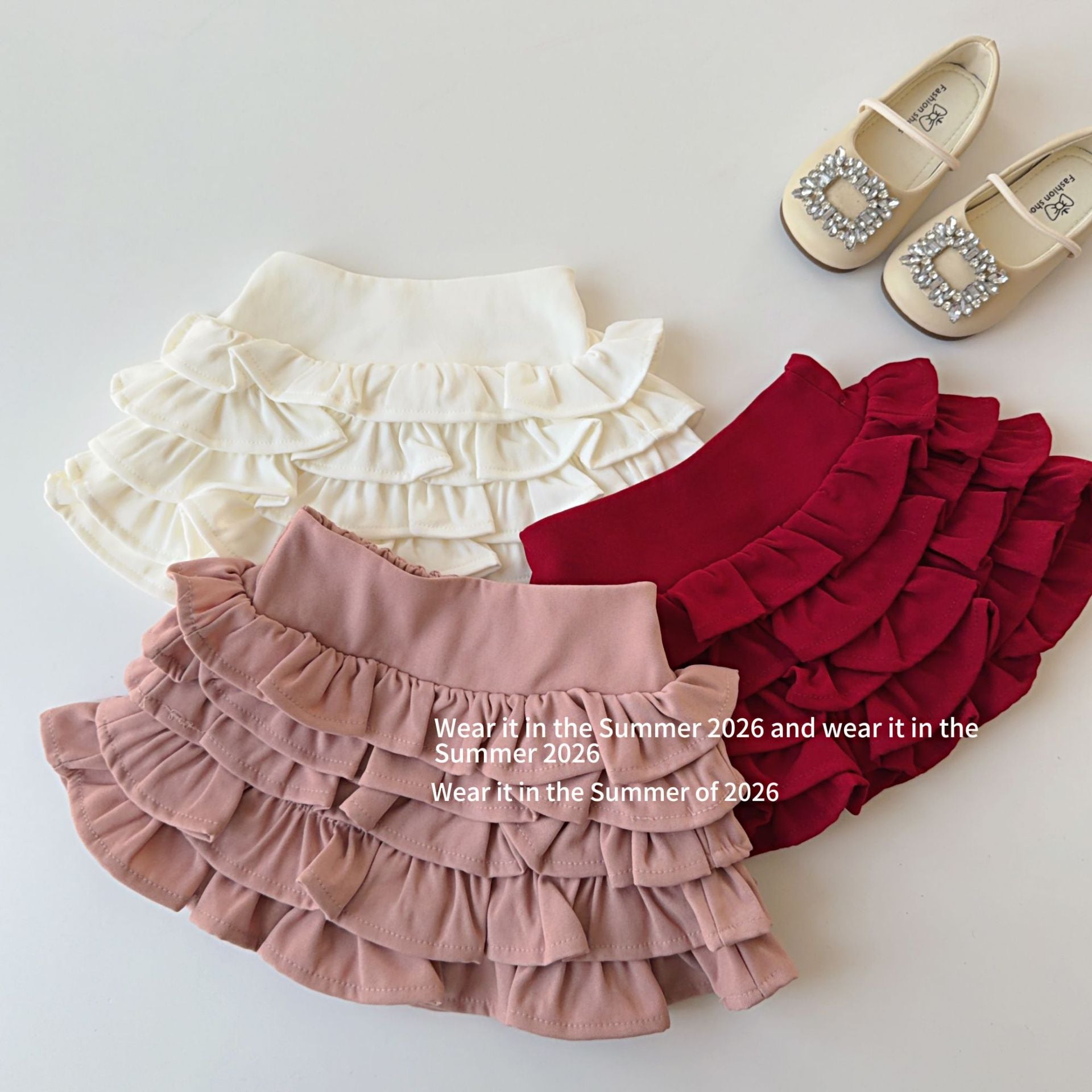 【90-150cm】立體花苞公主褲裙