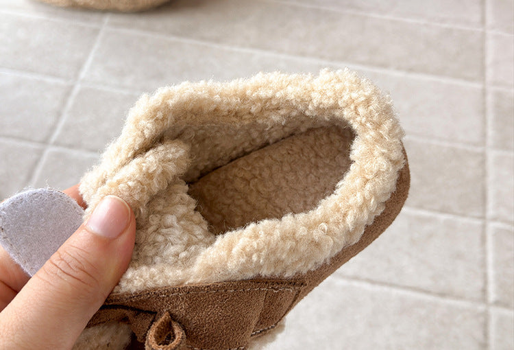 【現貨 內長15.3cm】【加绒】法式勃肯蝴蝶结毛球鞋