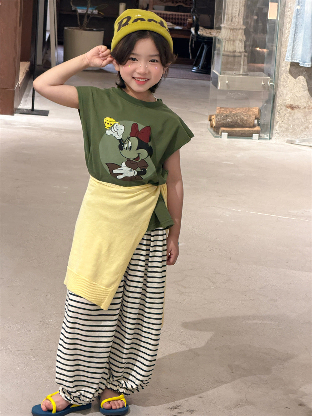 【90-150cm】韓版寬鬆米奇印花背心