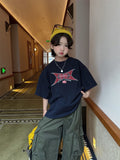 【100-160cm】美式印花寬鬆T