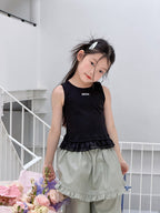 【100-170cm】蕾絲小拼接蕾絲小背心T