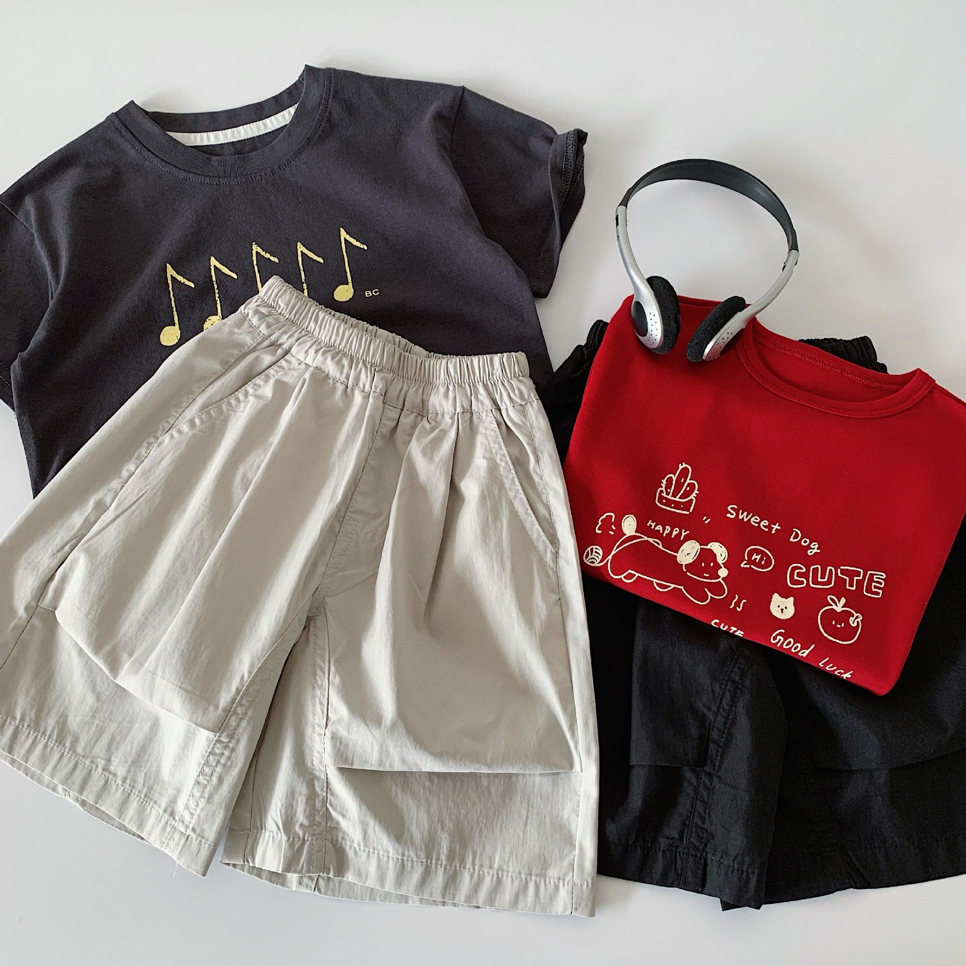 【90-140cm】休閒百搭五分褲