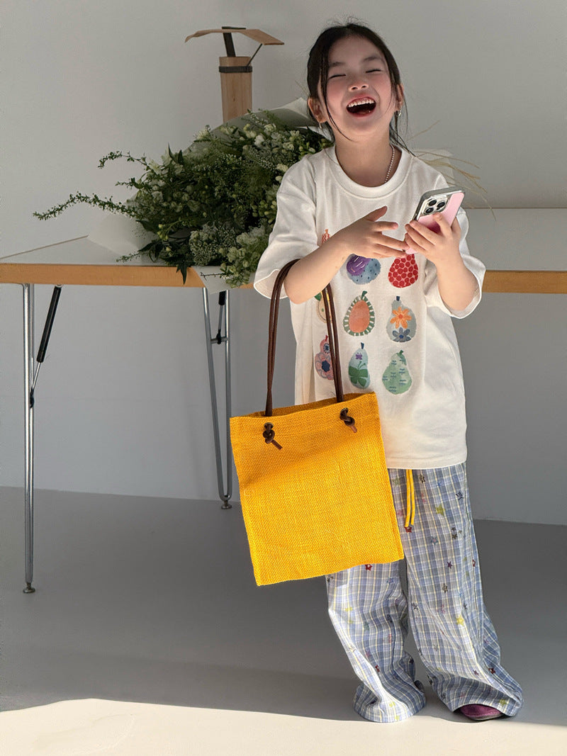 【120-160cm】蔬菜寬鬆T