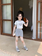 【90-150cm】辣妹修身愛心印花上衣