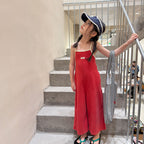 【80-130cm】韓版休閒露背連身褲