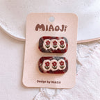 蝴蝶結格紋髮夾