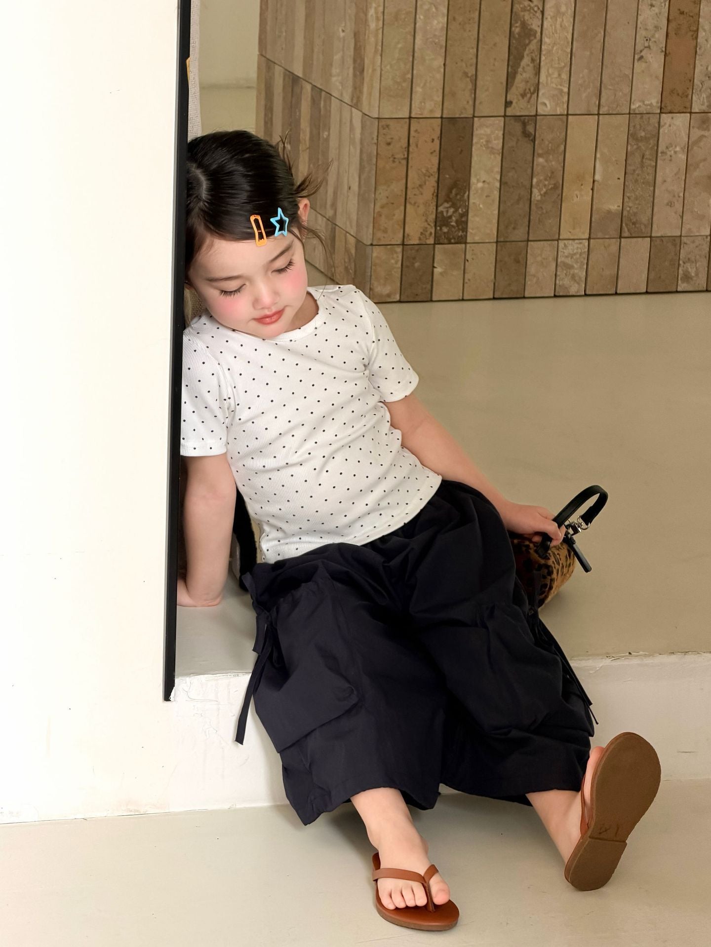 【90-150cm】滿印露背修身T