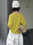 【100-160cm】韓系鏤空冰絲針織衫