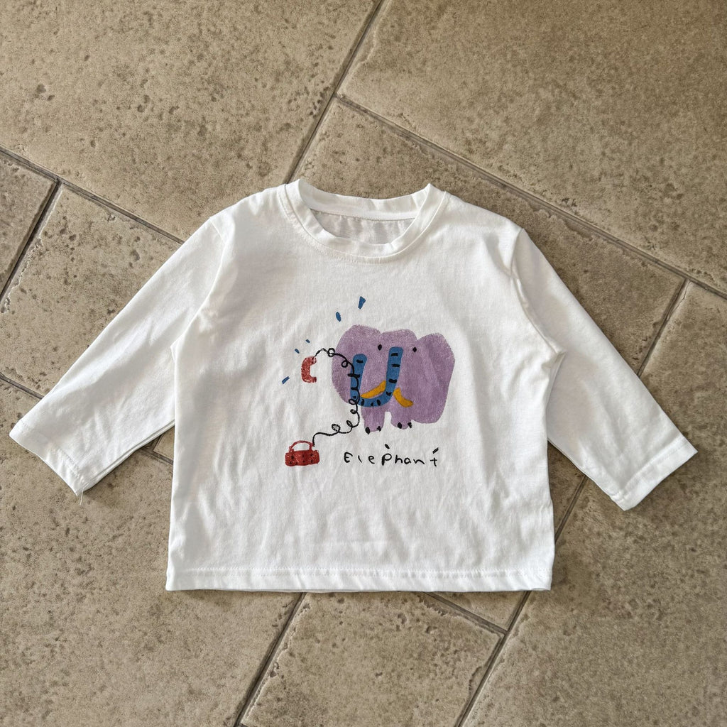 【80-150cm】可愛動物寬鬆純棉T恤