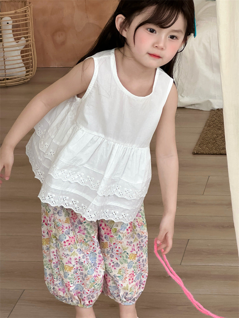 【80-130cm】甜美韓系花邊娃娃衫