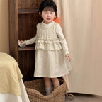 【90-140cm】波點荷葉邊棉布連身裙