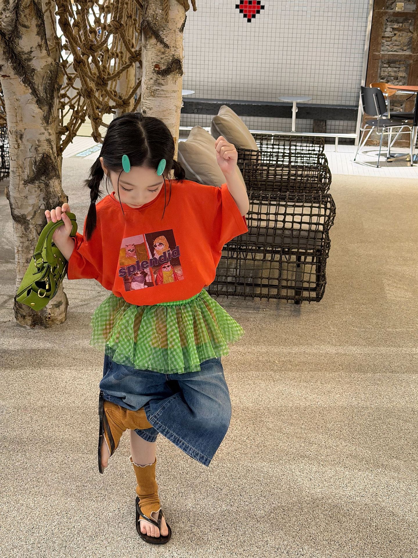 【100-160cm】美式印花T