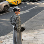 【90-160cm】條紋設計感街頭帥氣長袖打底衫