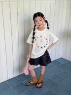 【100-170cm】韓版甜妹彩色串珠線條時鐘T