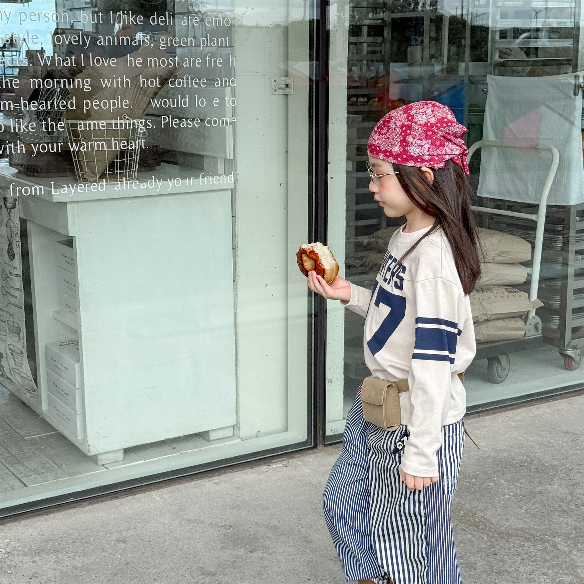 數字77長袖T恤打底衫