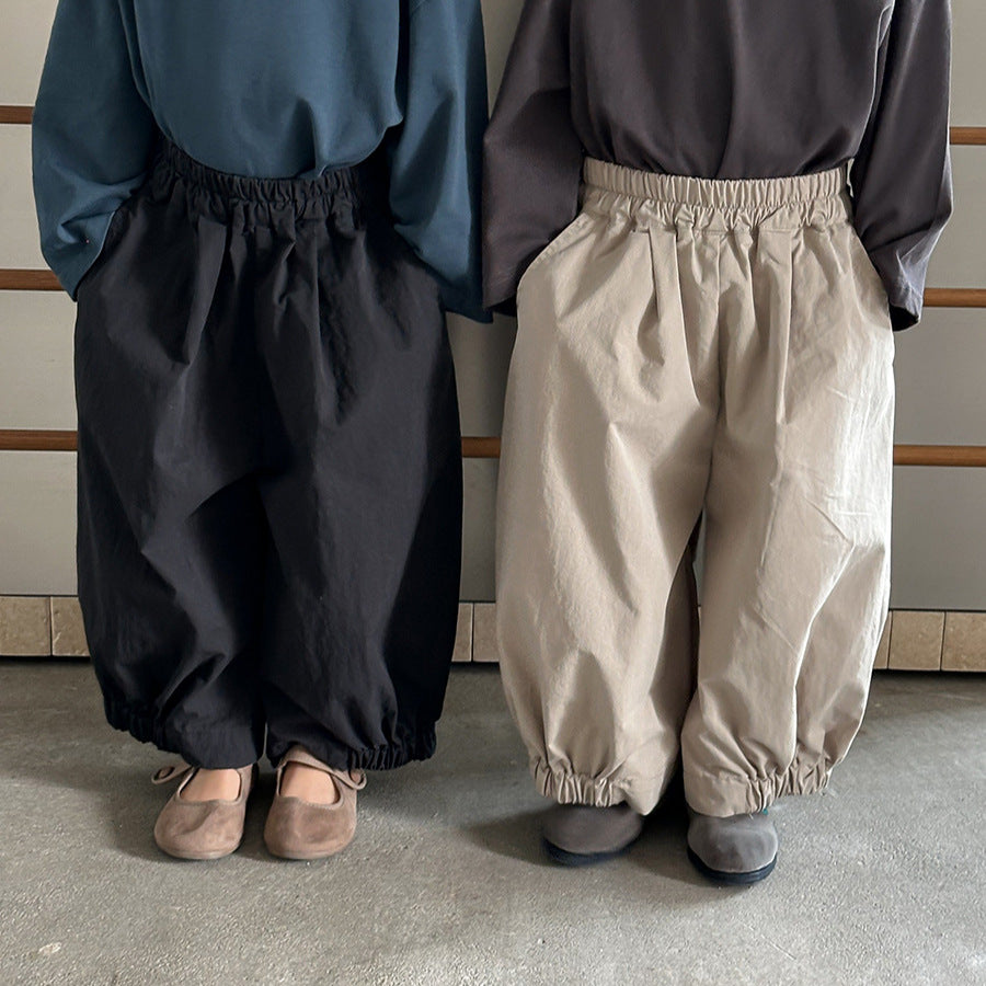 【80-140cm】棉布九分束腳褲