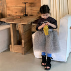 【90-140cm】KT寬鬆T | 灰色紗裙