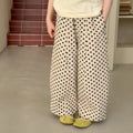 【100-170cm】寬鬆甜美棉質圓點褲子休閒波點褲