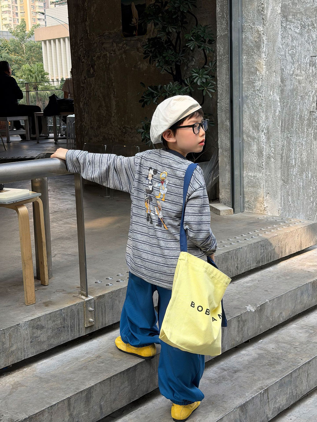 【90-160cm】韓版卡通條紋T