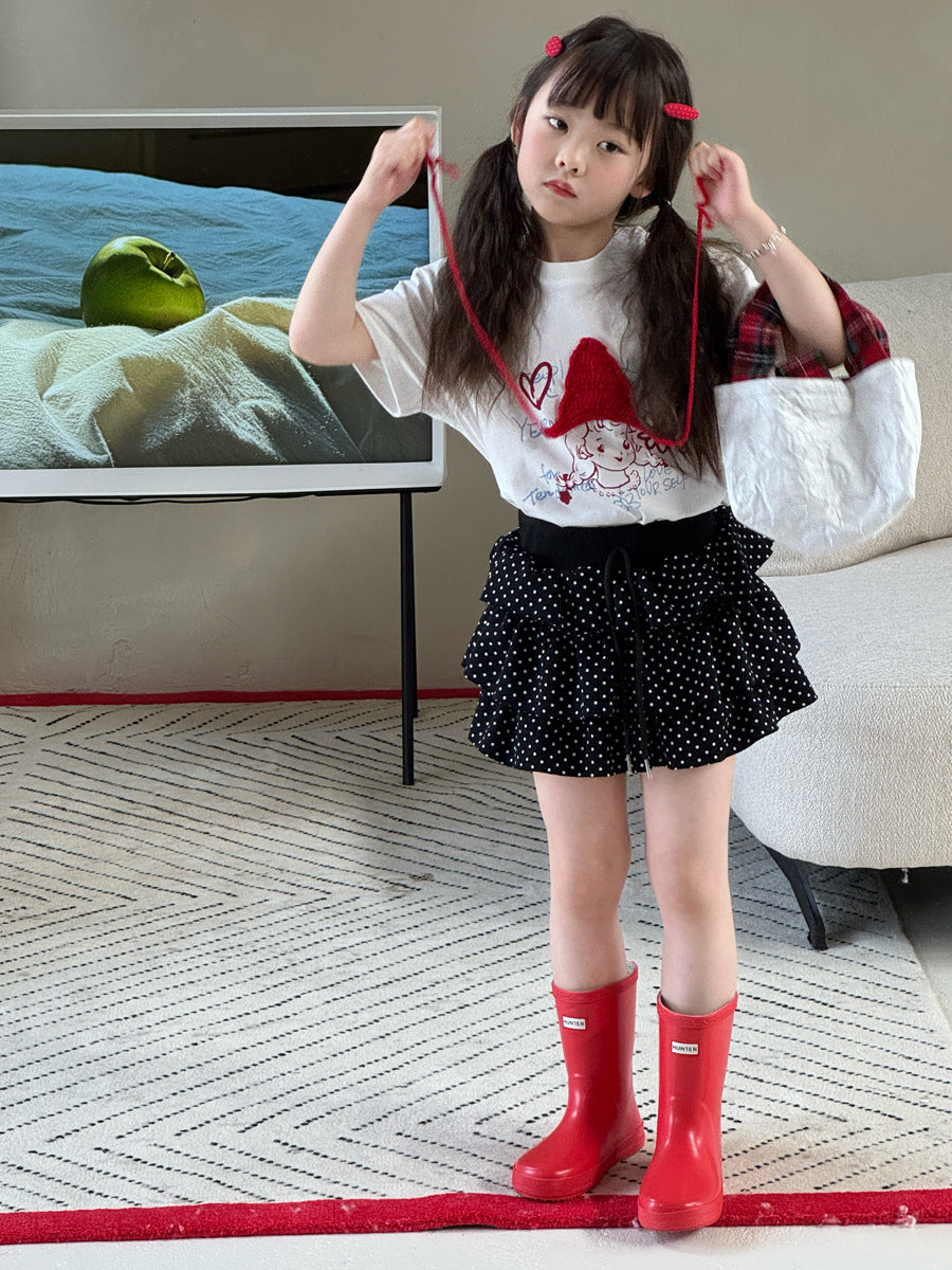 【100-150cm】圓點辣妹高腰蓬蓬裙