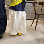 【90-150cm】韓版寬鬆抽繩闊腿休閒褲