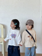 【80-150cm】可愛動物寬鬆純棉T恤