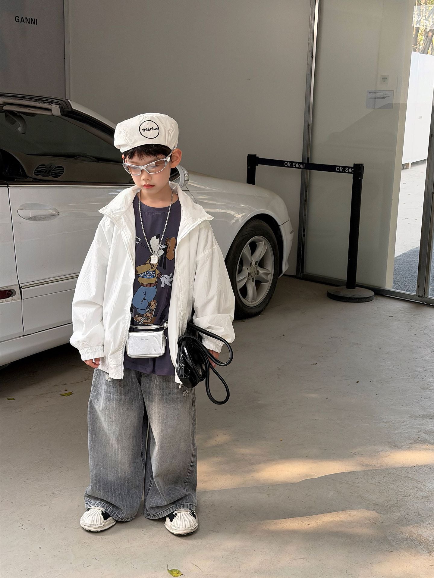 【90-160cm】韓版帥氣休閒戶外衝鋒衣外套