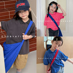【80-130cm】3色-韓版刺繡小字母polo衫