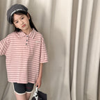 【80-130cm】2色-韓版條紋polo衫