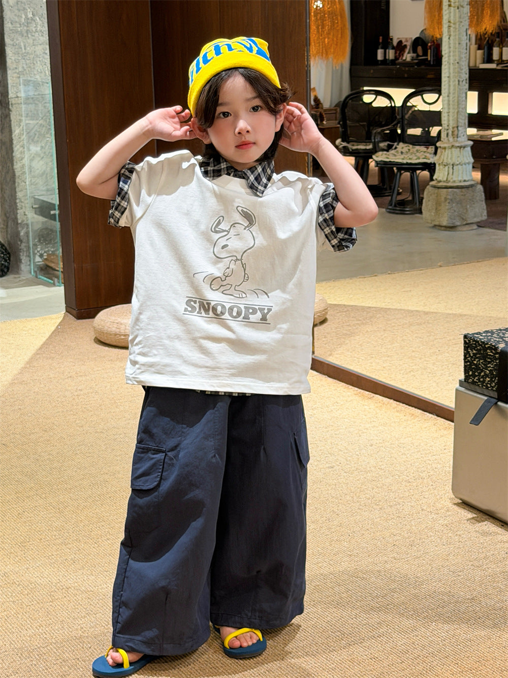 【90-150cm】韓版snoopy印花短袖