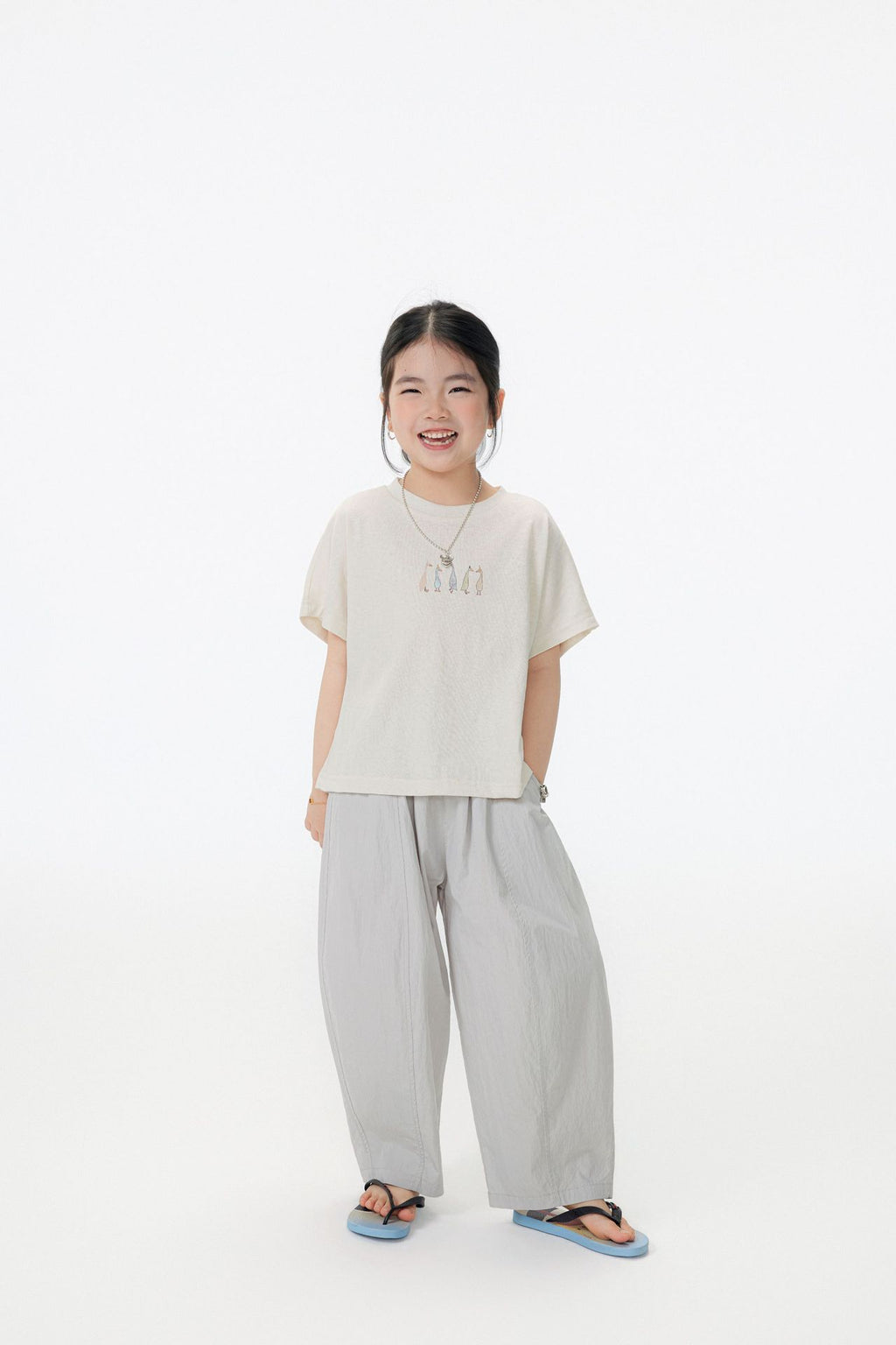 【90-150cm / F】【親子裝】日系拼接蘿蔔褲